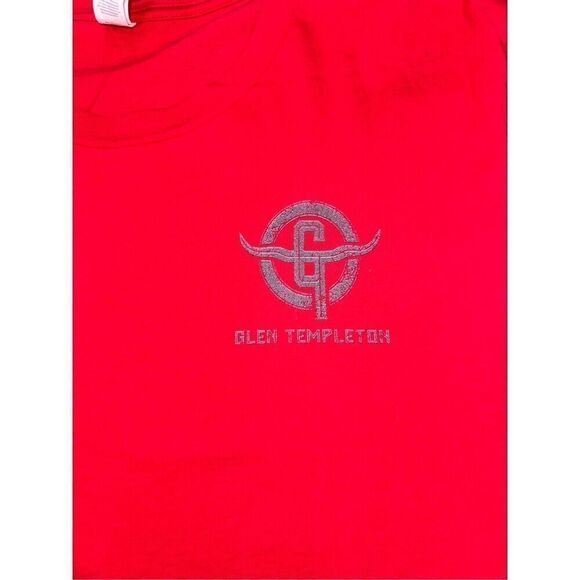 Glen Templeton Nation Red Mens Short Sleeve Tee Size X-Large - Picture 2 of 8